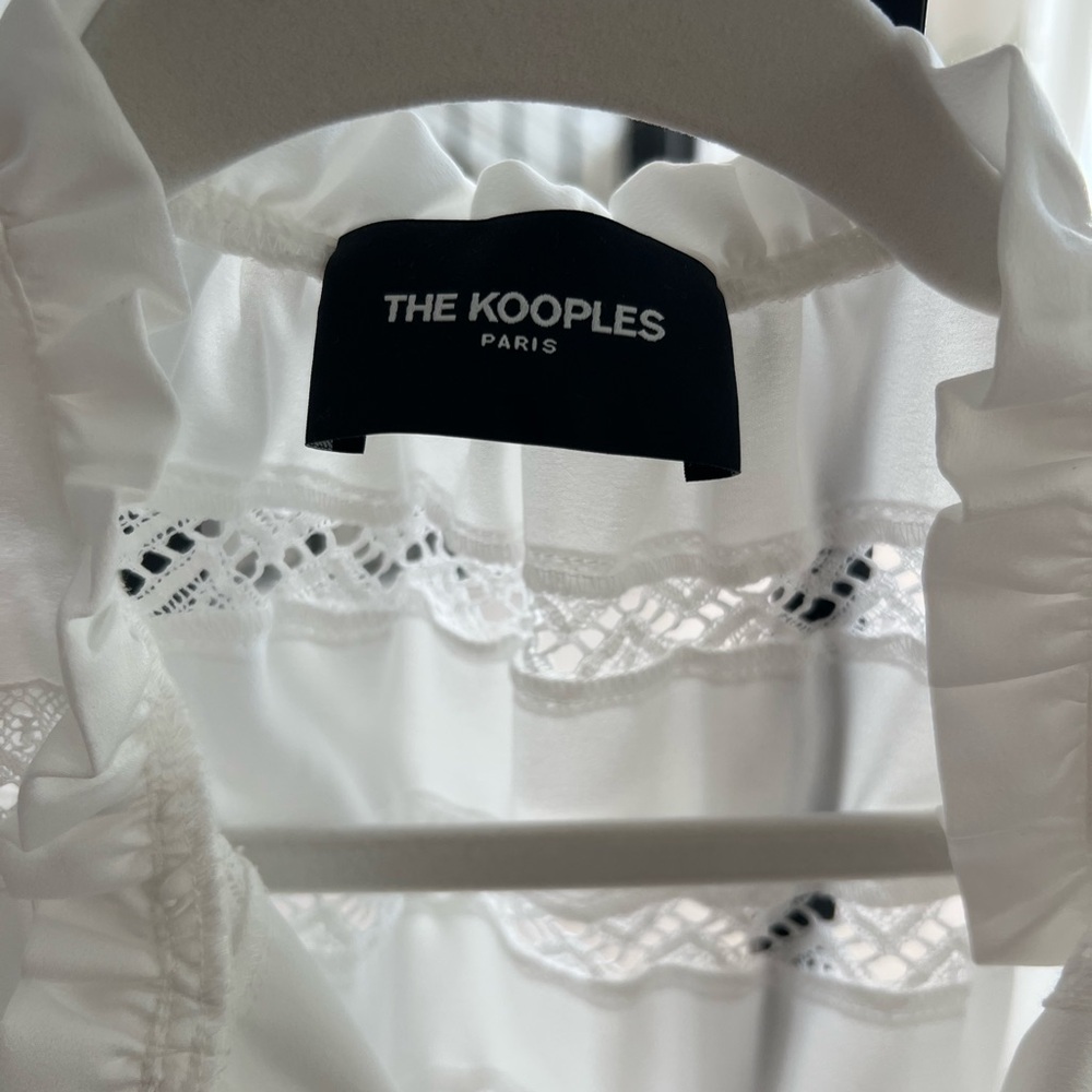 The Kooples White Lace Insert Blouse View 2